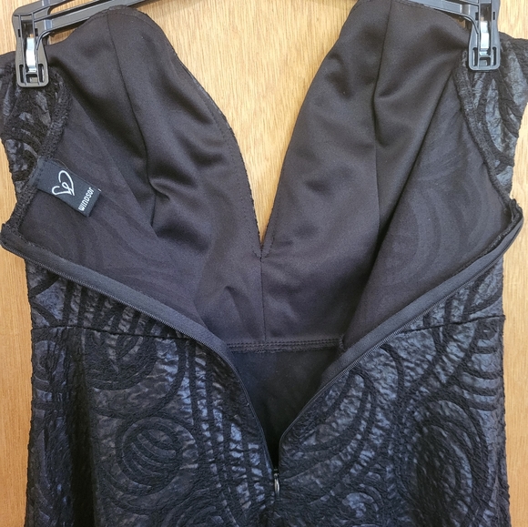 Windsor black patterned corset skater cocktail dress. Worn once! Jnr. Large - Picture 12 of 16